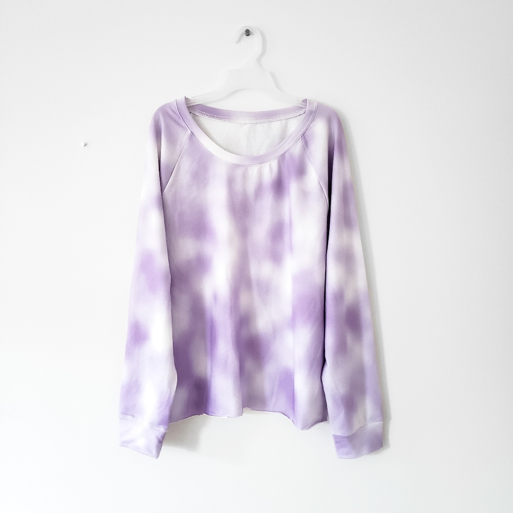 New Purple tie dye sweatshirt size large